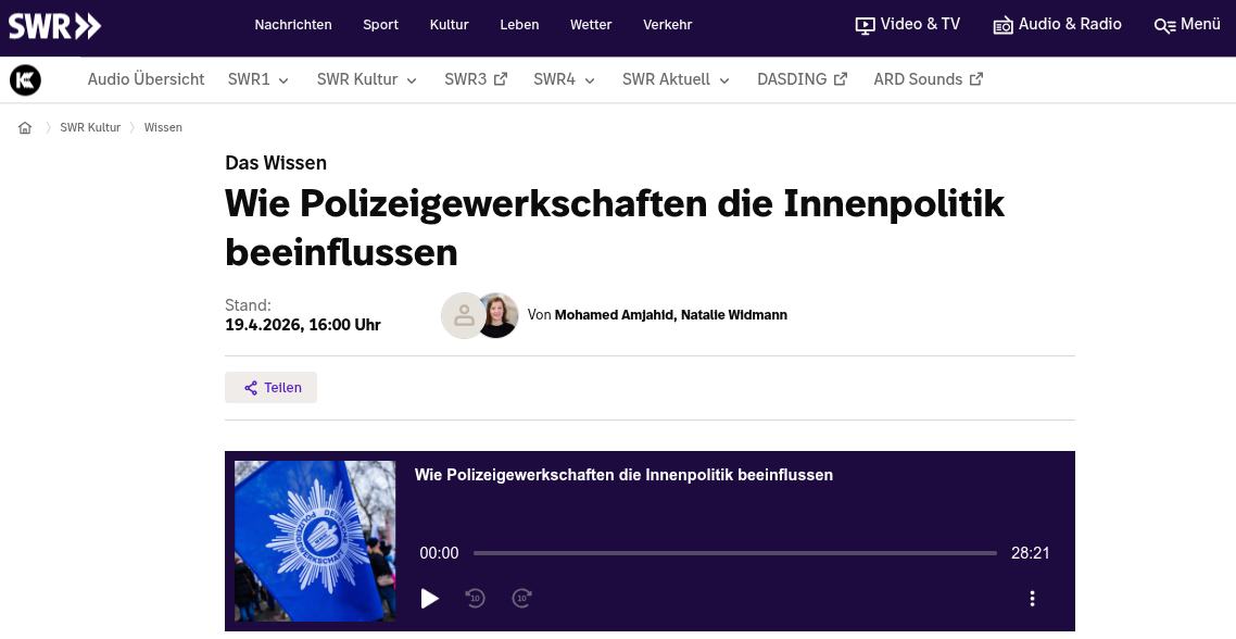 Wie Polizeigewerkschaften die Innenpolitik beeinflussen